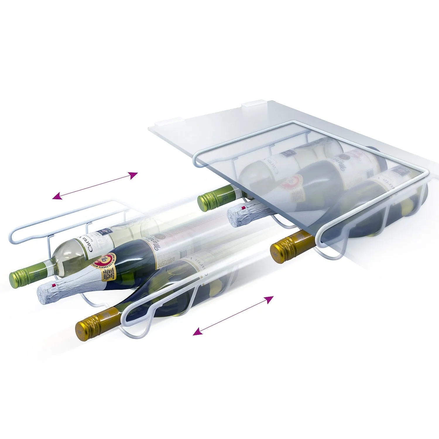 3 Bottle Refrigerator Wine Bottle Rack