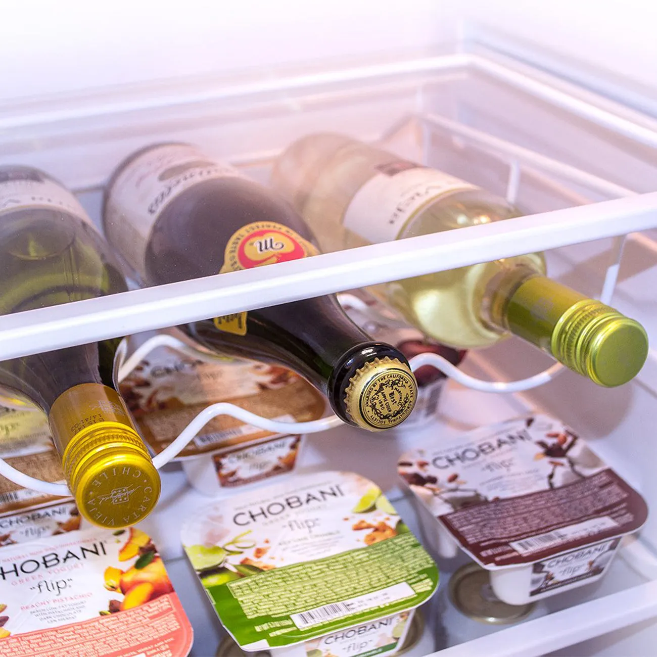 3 Bottle Refrigerator Wine Bottle Rack