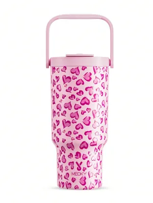 32oz Handle Cup: Vacuum Insulated Water Bottle for Hot and Cold Drinks - Leakproof Lid and Straw - Ideal for Outdoor Activities and Travel