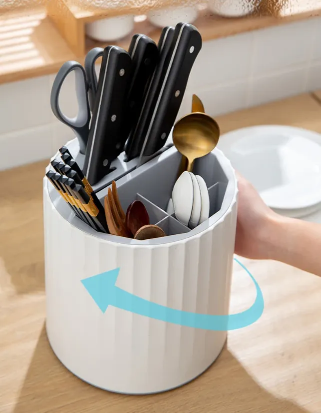 360° Rotating Multi-Functional Kitchen Drainable Cutlery Organiser DP-209