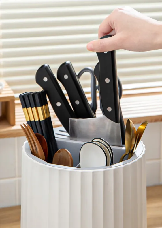 360° Rotating Multi-Functional Kitchen Drainable Cutlery Organiser DP-209