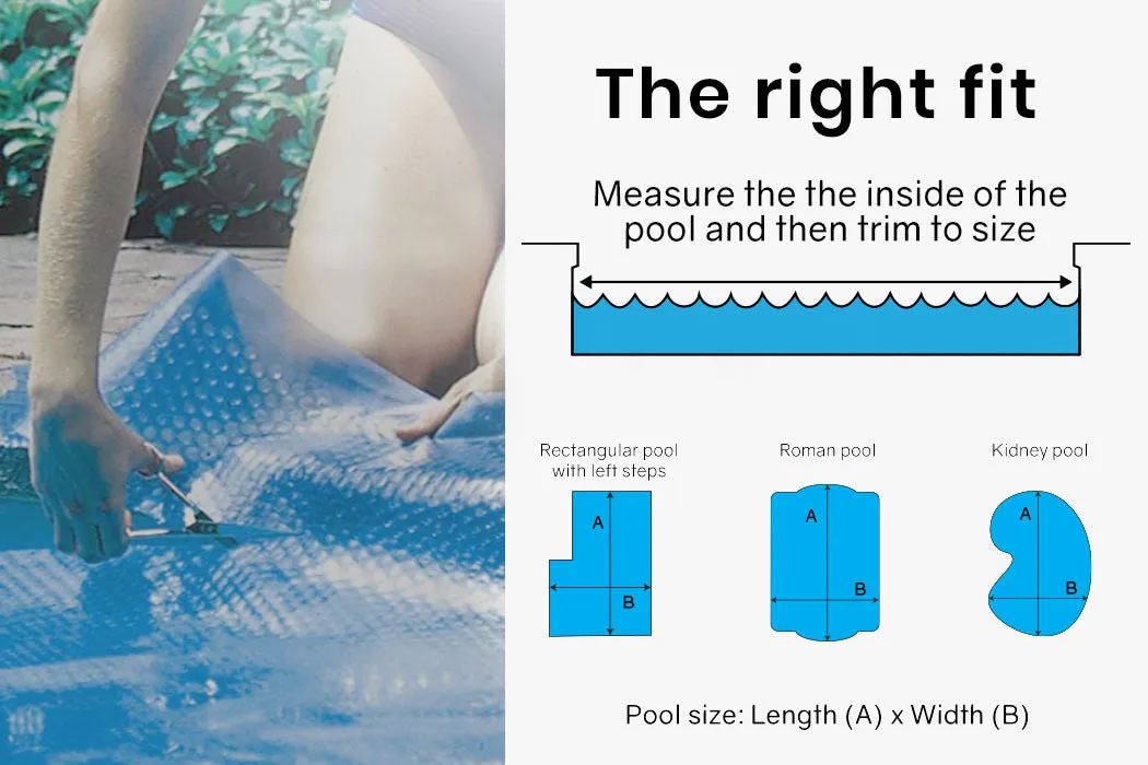 500 Micron LDPE Solar Pool Cover 11x5m - Blue by Aurelaqua