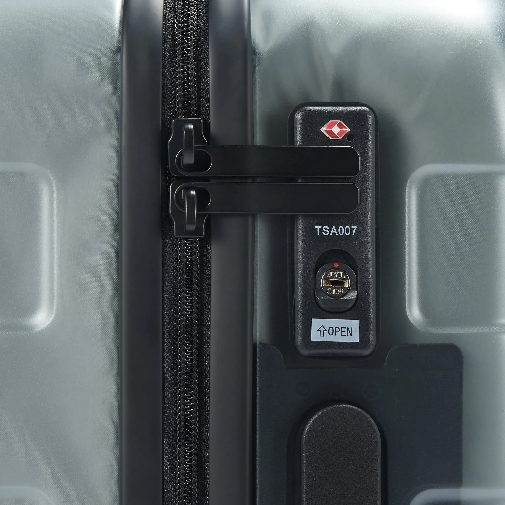 Adjustable Handle Hard Shell Suitcase 36L - Translucent | Carry-On