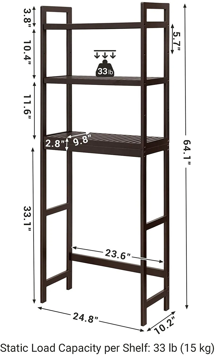 Adjustable Shelves Bathroom Organizer
