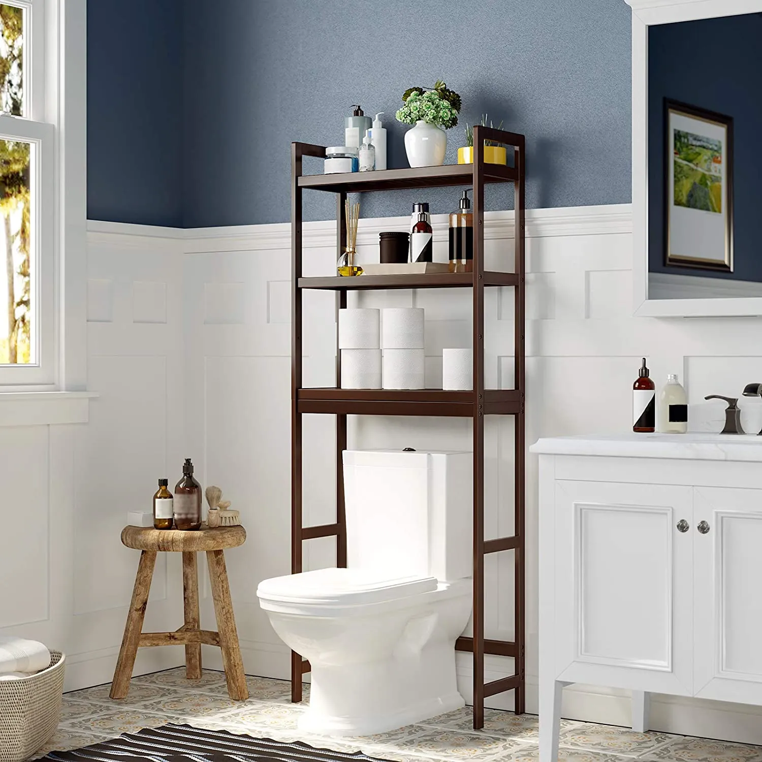 Adjustable Shelves Bathroom Organizer