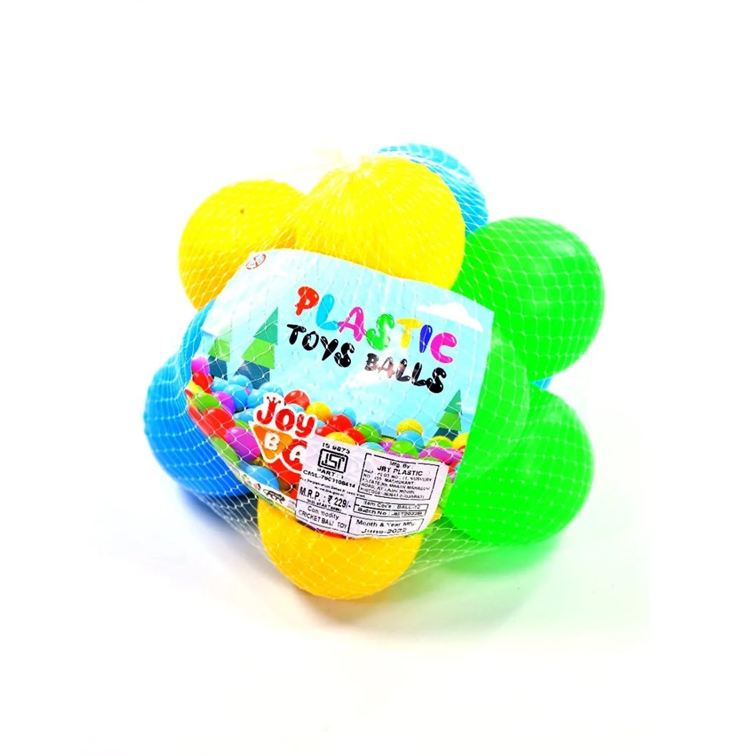 Baby Premium Multicolour Balls for Kids Pool Pit / Ocean Ball Without Sharp Edges Soft Balls for Toddler Play Tents & Tunnels Indoor & Outdoor
