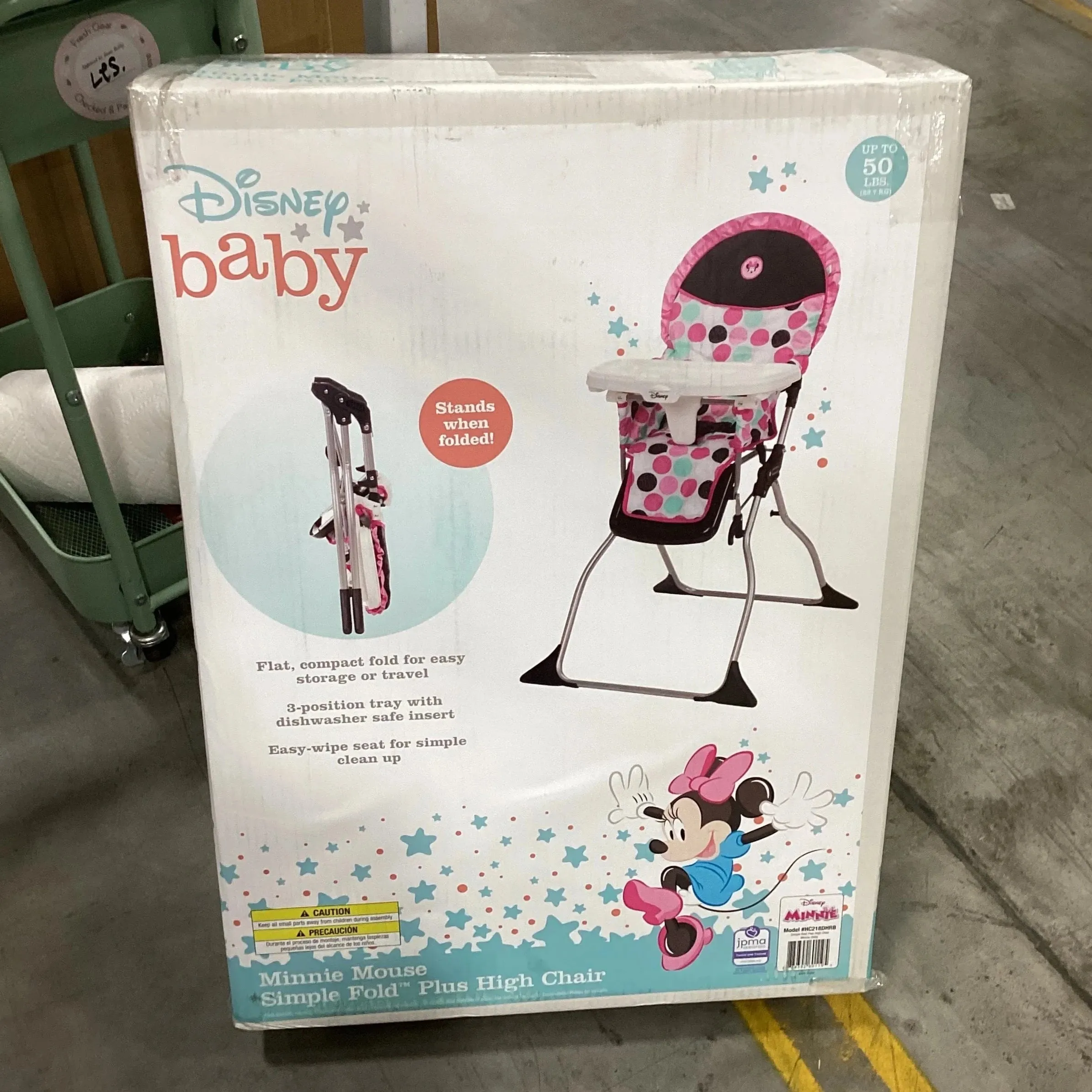 Baby Simple Fold Plus High Chair-  Minnie Dotty