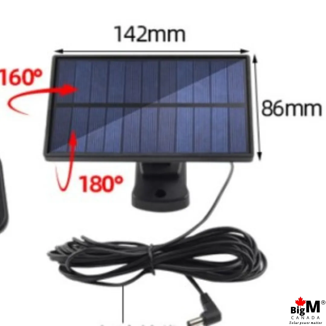 BigM 122 LED adjustable solar security motion sensor light for outdoor