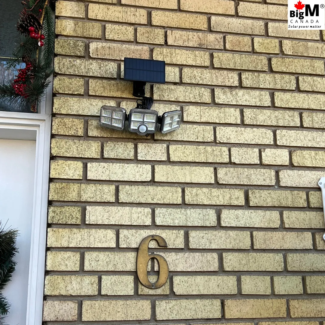 BigM 122 LED adjustable solar security motion sensor light for outdoor