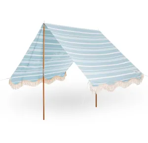 business & pleasure premium beach tent, vintage blue stripe
