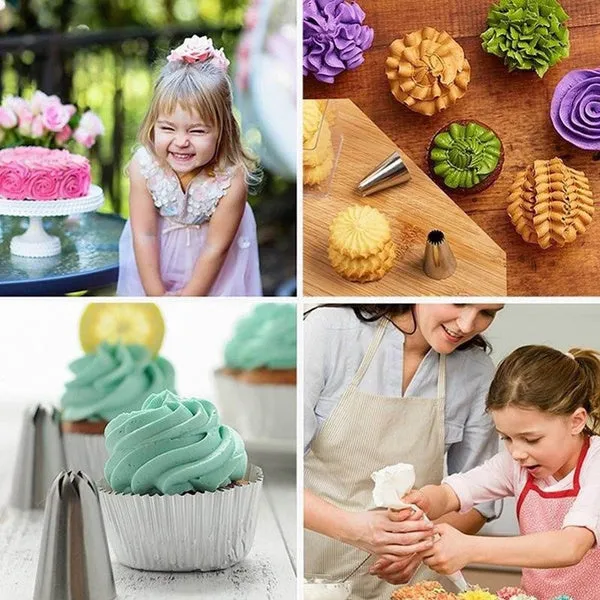 Cake Decorating Stainless Steel Nozzle (12pcs)
