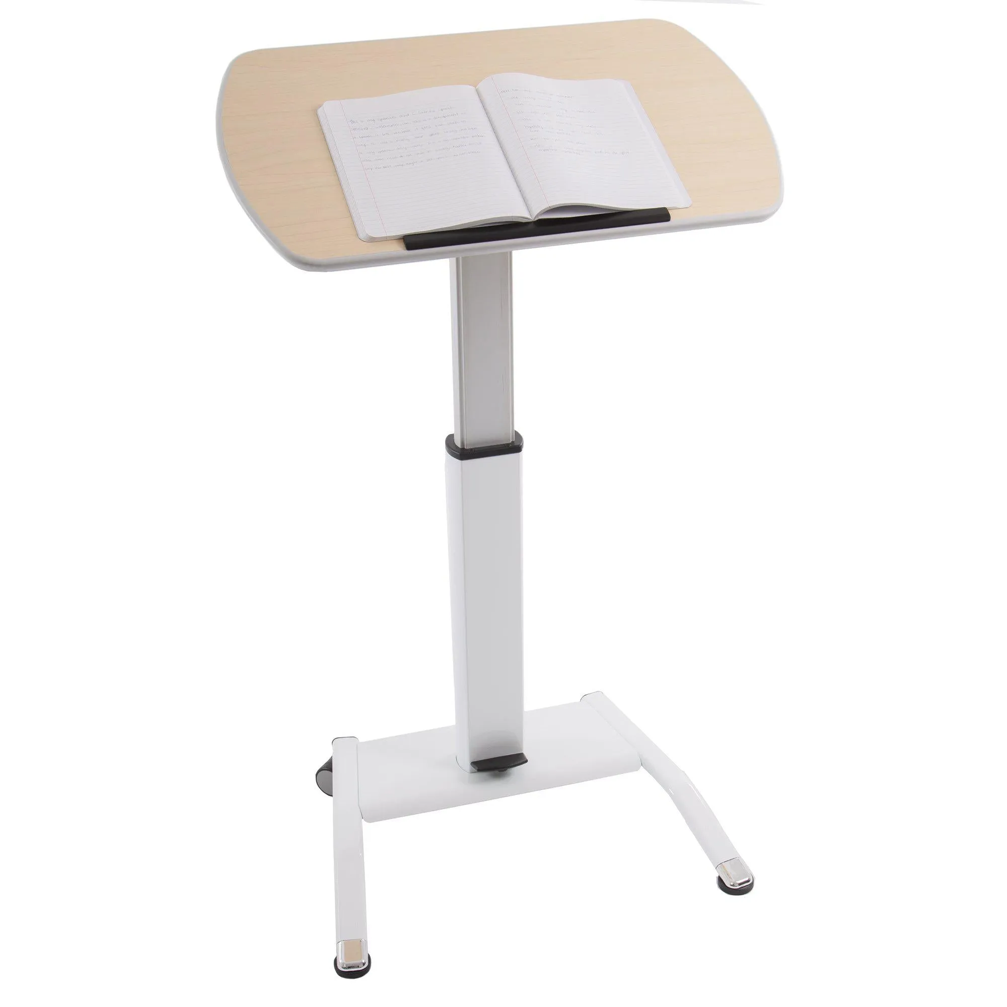 Cruizer Pivot Mobile Standing Desk with Tilting Desktop | Portable Podium