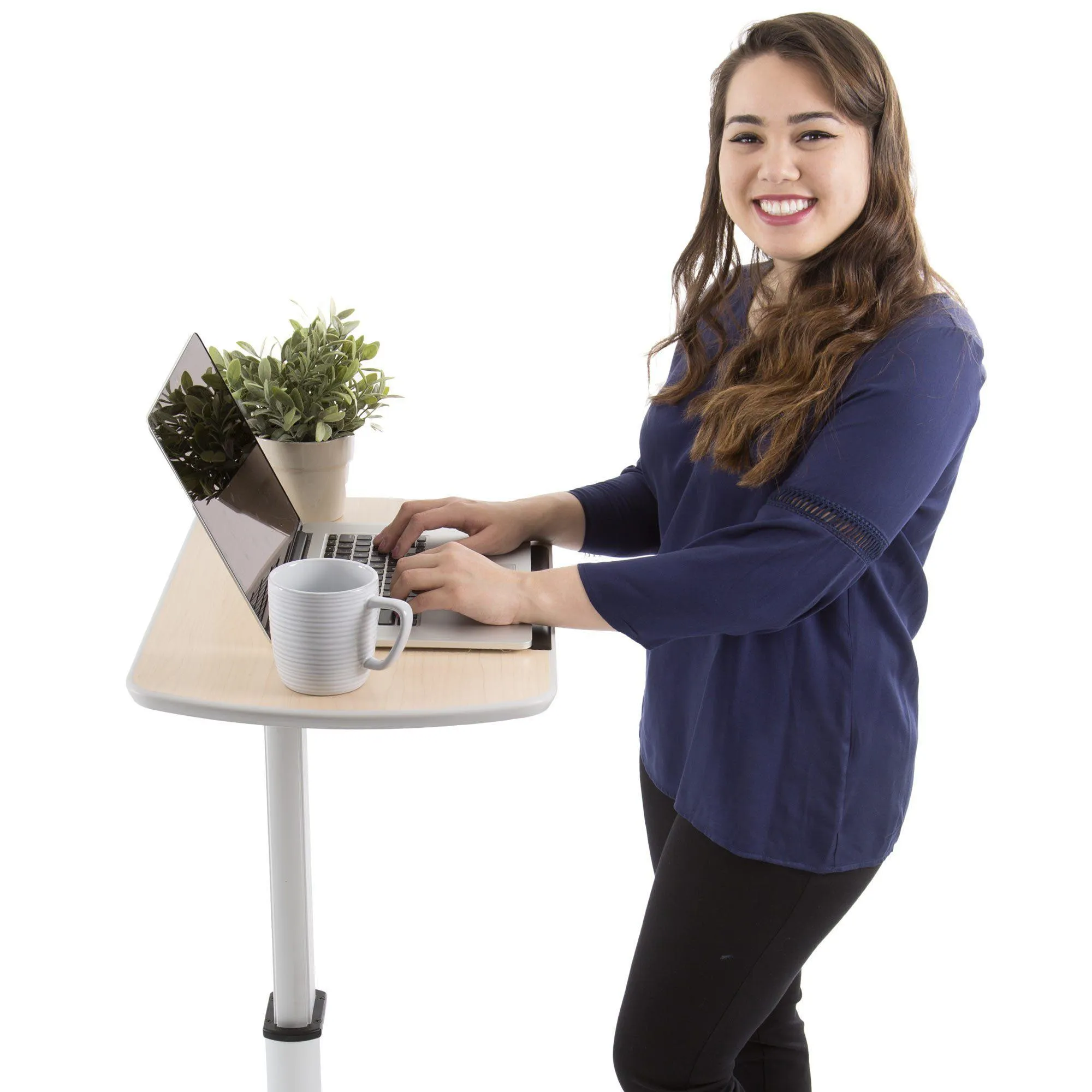 Cruizer Pivot Mobile Standing Desk with Tilting Desktop | Portable Podium