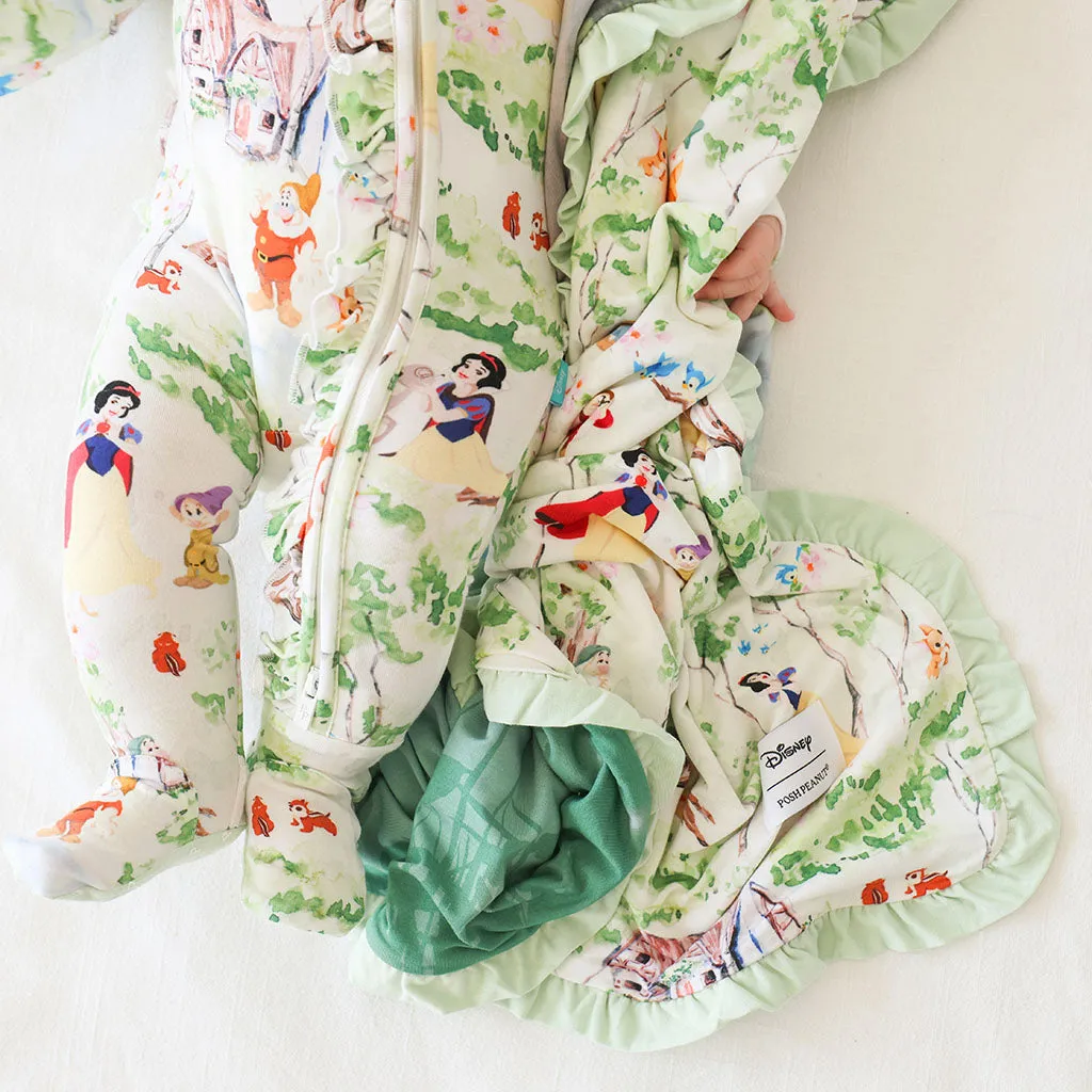 Disney Princess Snow White & Snow White's Cottage Ruffled Luxette Patoo Blanket
