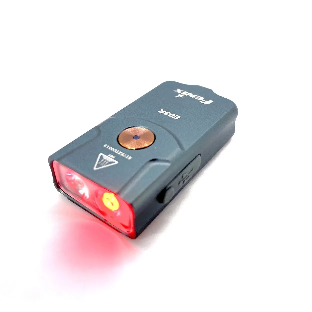 Fenix E03R 260 Lumen Type-C Rechargeable Keychain Flashlight MATCH CA18 LED w/ Red Light