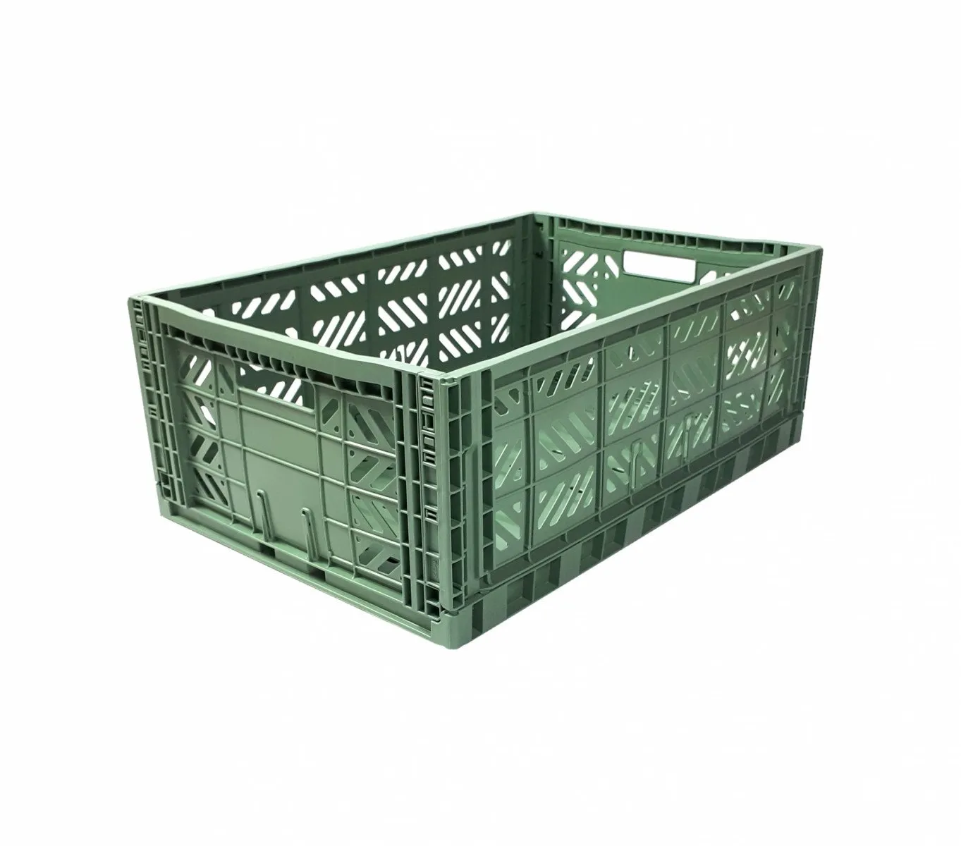 Folding Crates Almond Green