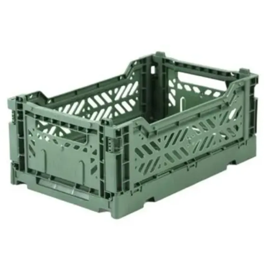 Folding Crates Almond Green