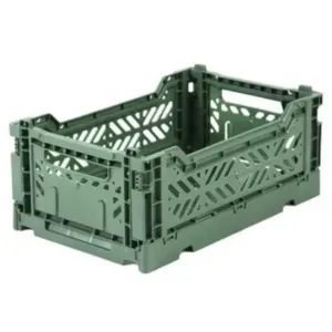 Folding Crates Almond Green