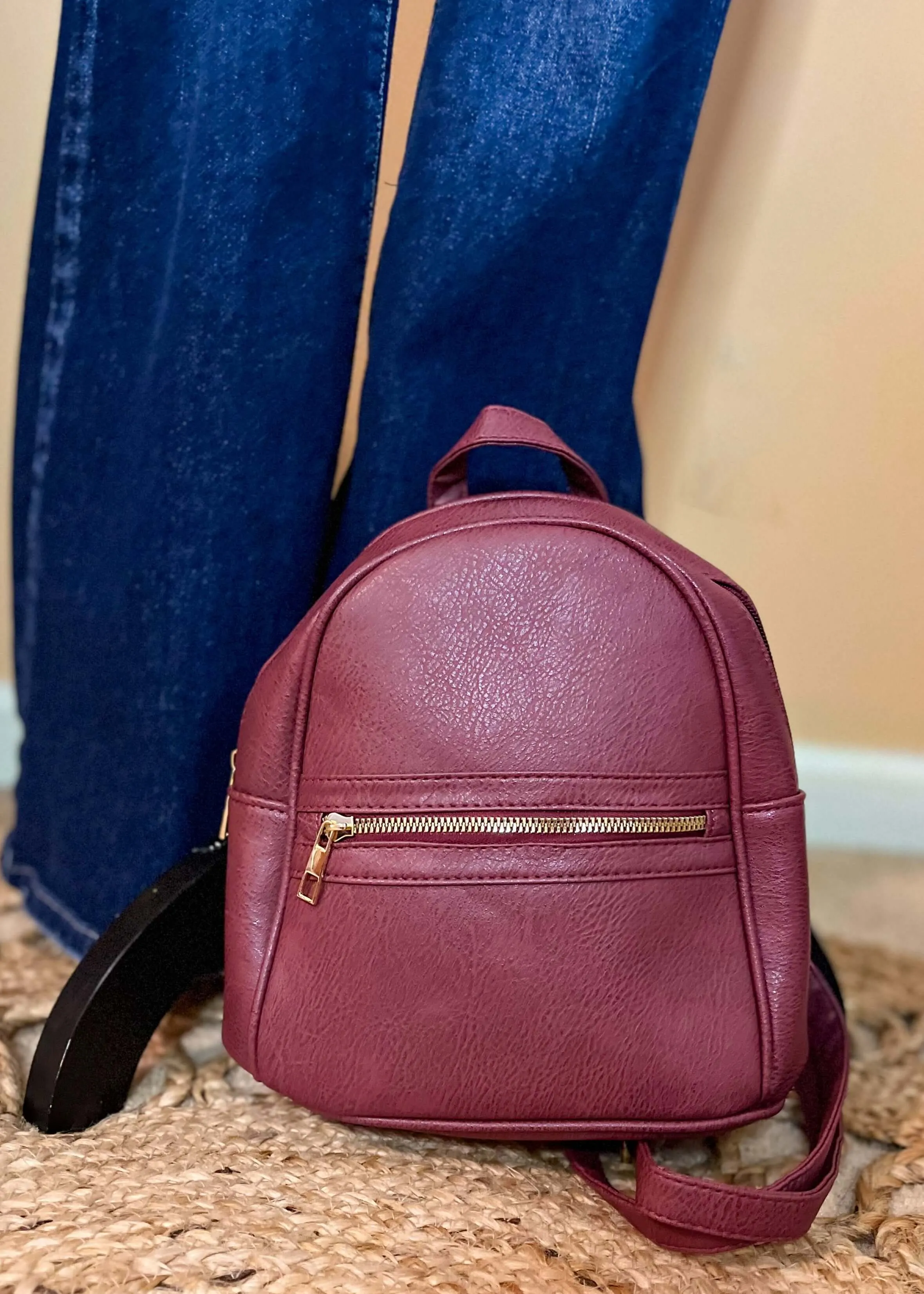 Harper Mini Backpack - Deep Rose