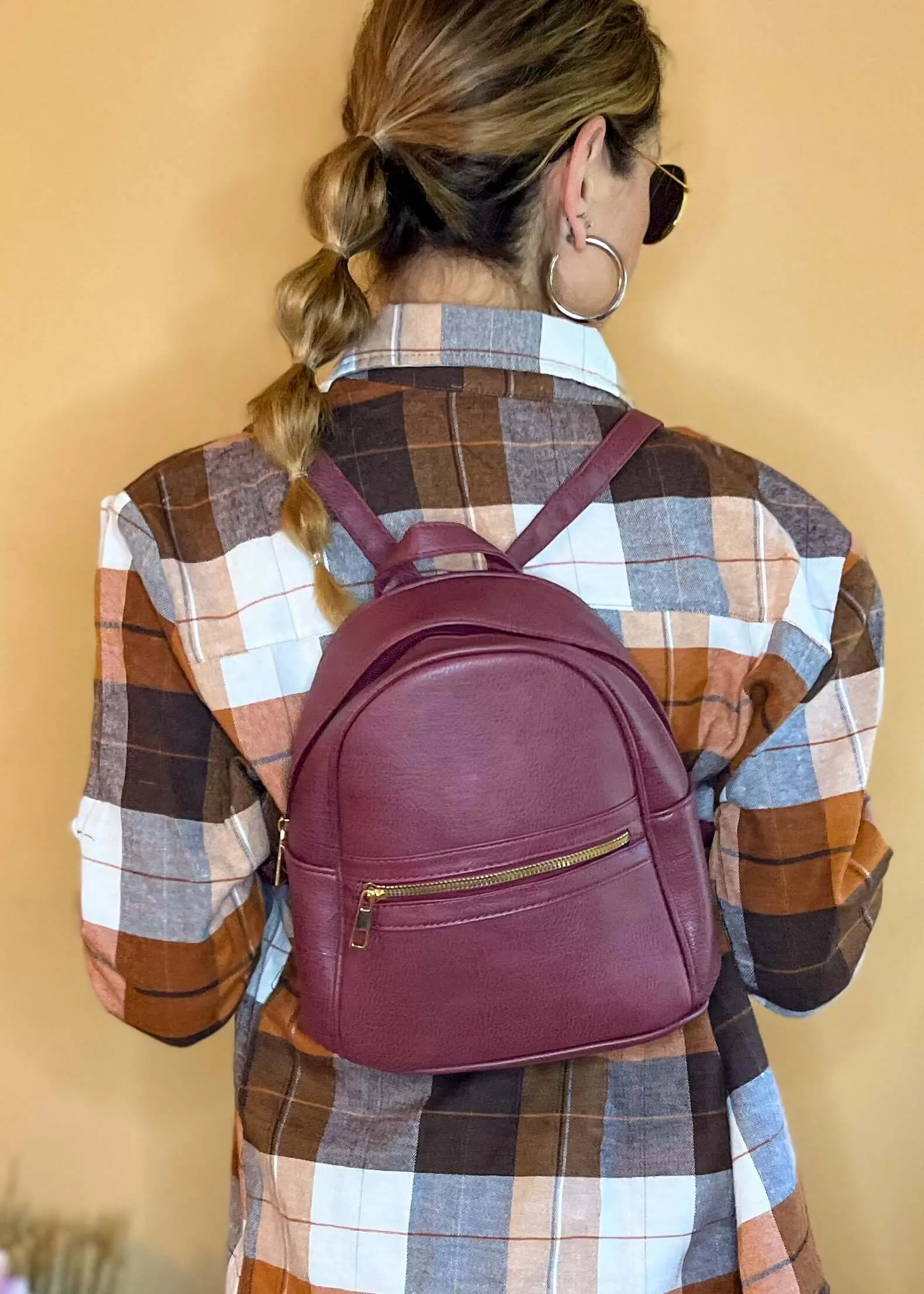 Harper Mini Backpack - Deep Rose