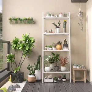 HP12502B, 4 Tier 59" Multipurpose Metal Ladder Shelf
