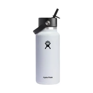 Hydro Flask 32 oz Wide Mouth With Flex Straw Cap - White