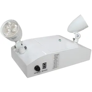 LED Emergency Light, 8 Watts, Dual PAR16 Lamps, 120-277V, Numerical Indicator, White