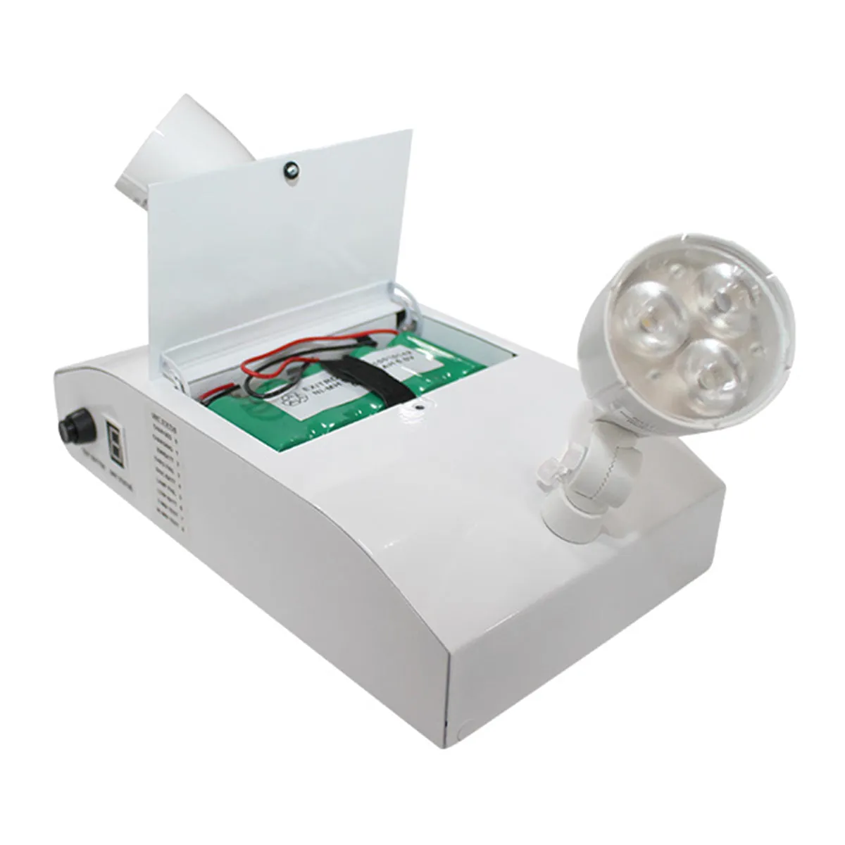 LED Emergency Light, 8 Watts, Dual PAR16 Lamps, 120-277V, Numerical Indicator, White