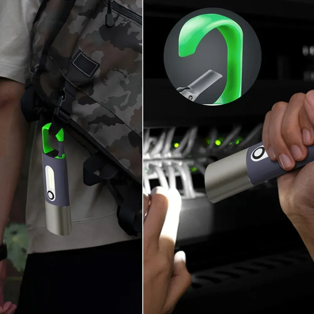 Mini Portable Flashlight, LED   COB Key Light, Side Light Illumination， Four Light Modes, Waterproof Flashlight