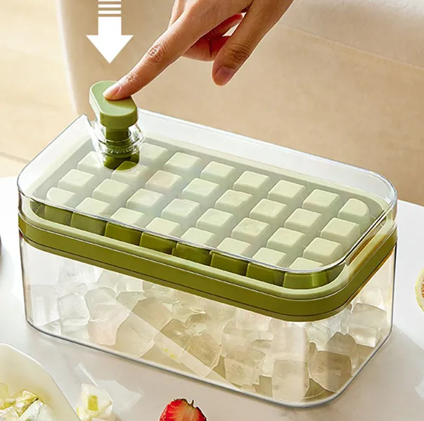 One-button Press Type Ice Cube Maker