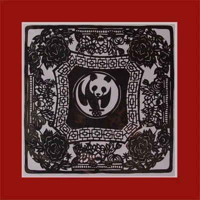 Panda Chinese Paper Cutting or Jianzhi