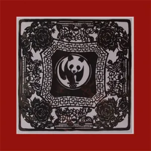 Panda Chinese Paper Cutting or Jianzhi