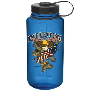 Patriotism is not a Crime 7.62 Design 32oz Nalgene 501 Bottle Blue