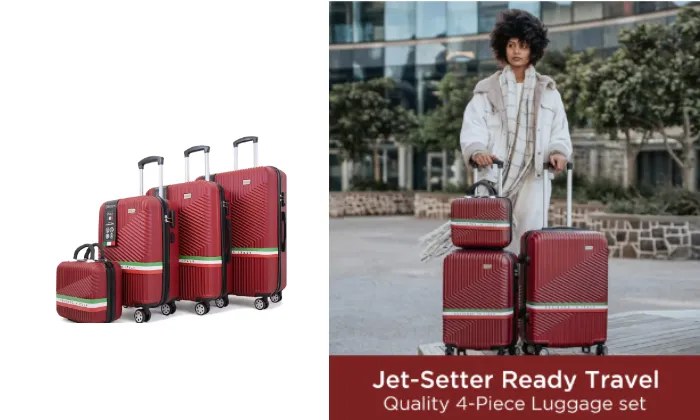 Roma Hardshell Luggage Set on 360° Spinner Wheels with TSA Lock