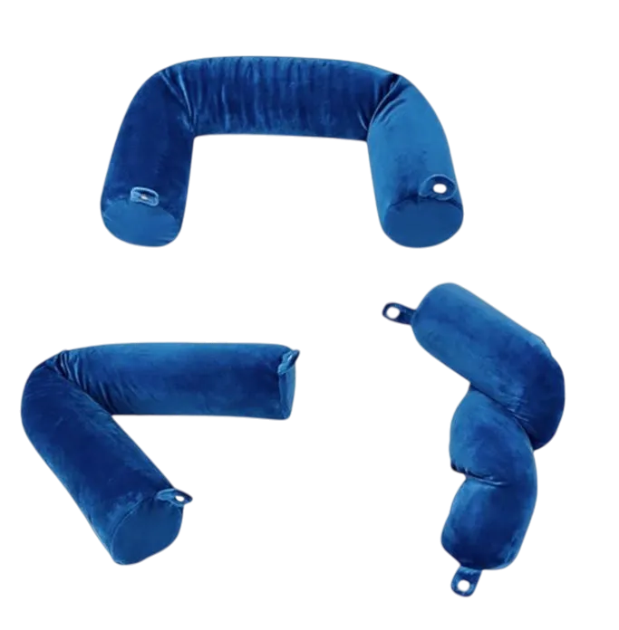 Snuggle Velvet Twist Memory Foam Travel Neck Pillow