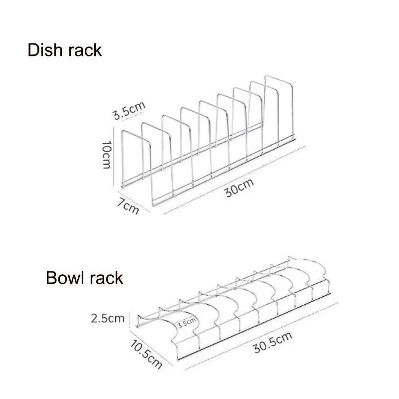 Stainless Steel Kitchen Bowl Dish Organizer – Cutlery & Pot Lid Rack