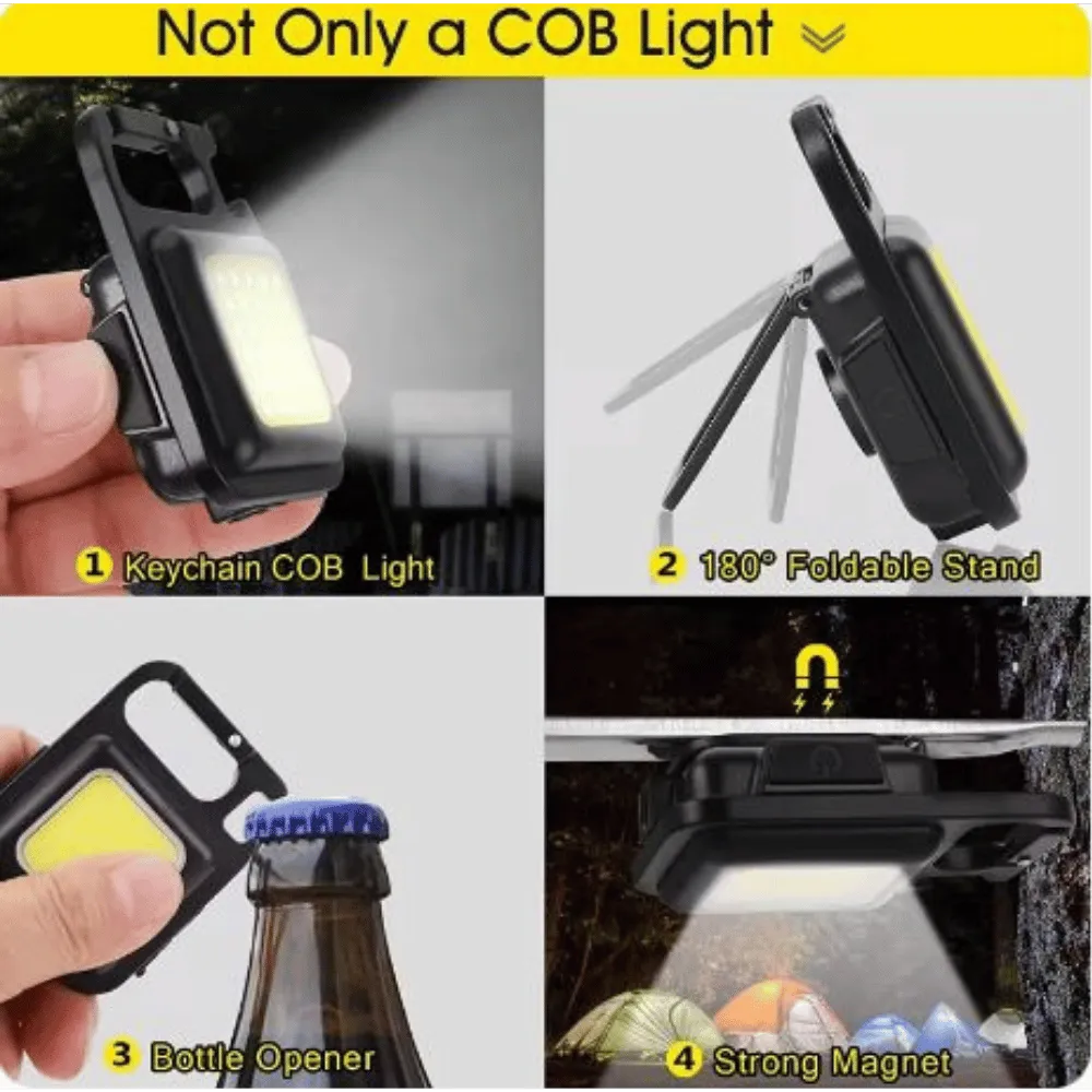 Super Bright MINI COB Keychain Flashlight Charging Lamp