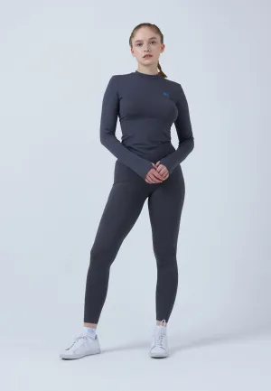 Tennis Longsleeve Shirt High-Neck, grey
