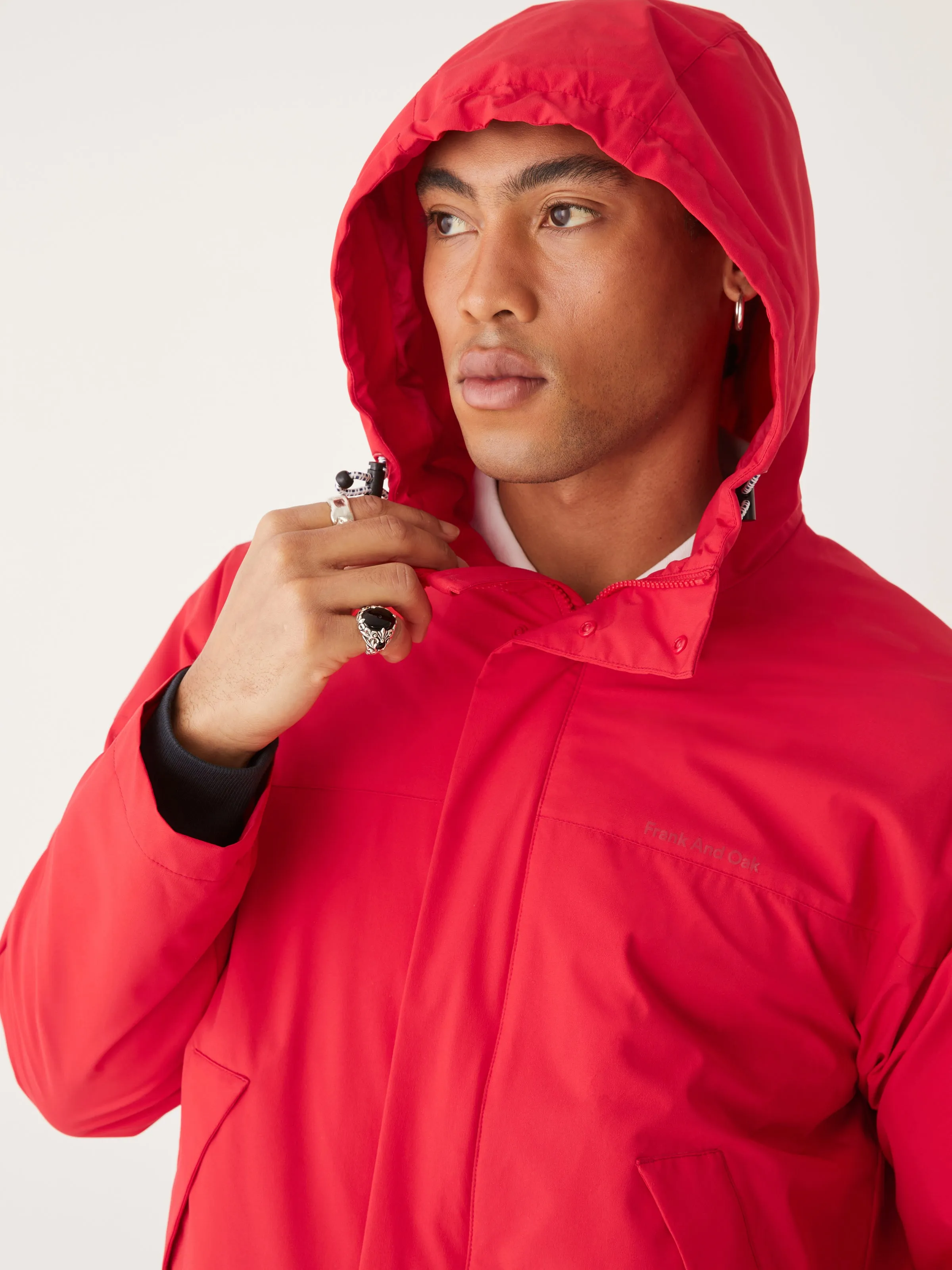 The Stanley Rain Jacket in Red