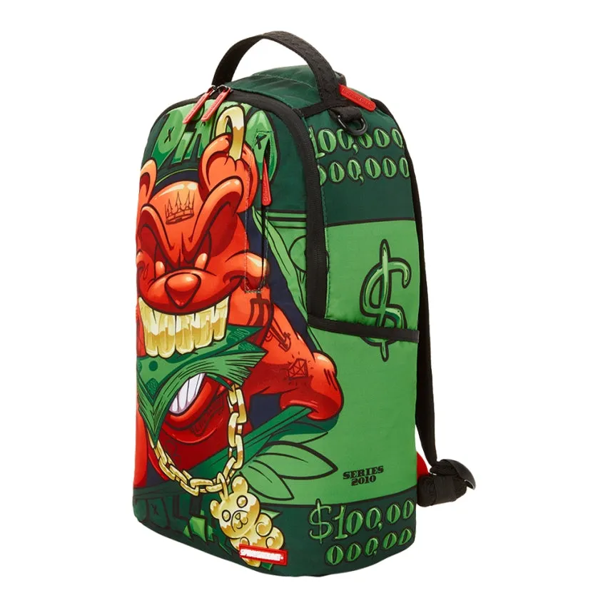 UNISEX SPRAYGROUND LIMITED EDITION DIABLO BUSTIN OUT DLXR BACKPACK GREEN/RED