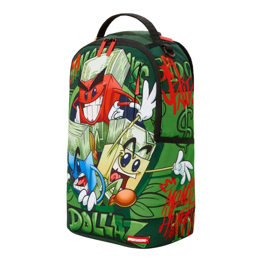 UNISEX SPRAYGROUND LIMITED EDITION MONEY BOYZ DOLLAZ DLXR BACKPACK GREEN