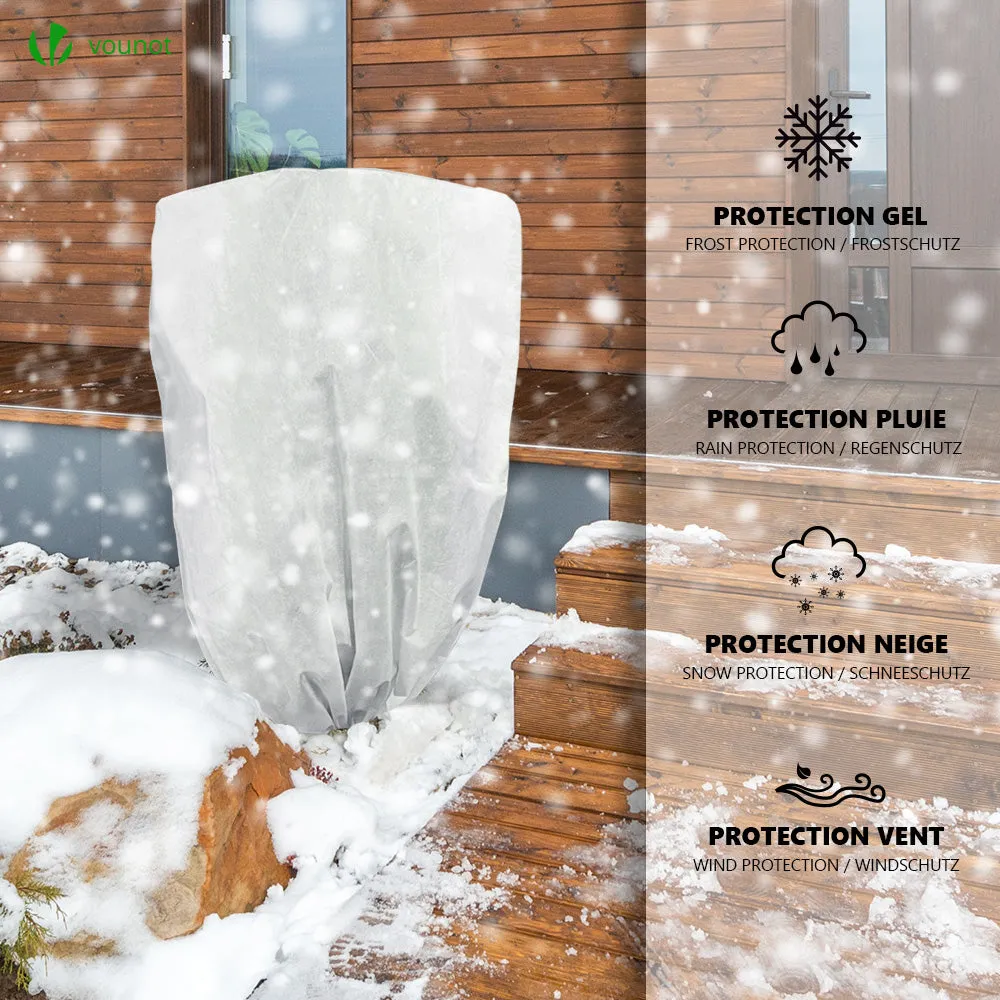 VOUNOT 3 Packs Plant Protection Winter Fleece 80GSM Horticultural Fleece Jacket 0.8m x 1m