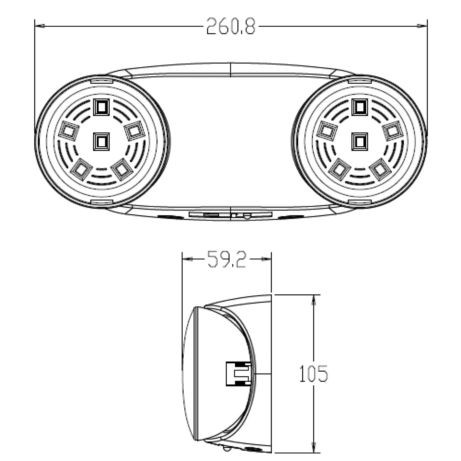 Wall & Ceiling Mount Emergency LED Lights with Rechargeable Battery