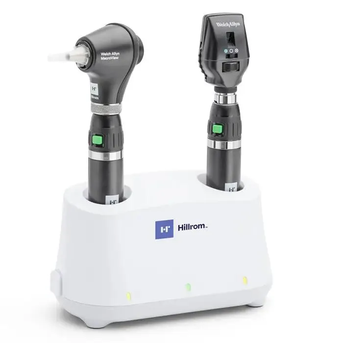 Welch Allyn 3.5V Diagnostic Set with Coaxial LED Ophthalmoscope, MacroView Basic LED Otoscope, Universal Desk Charger