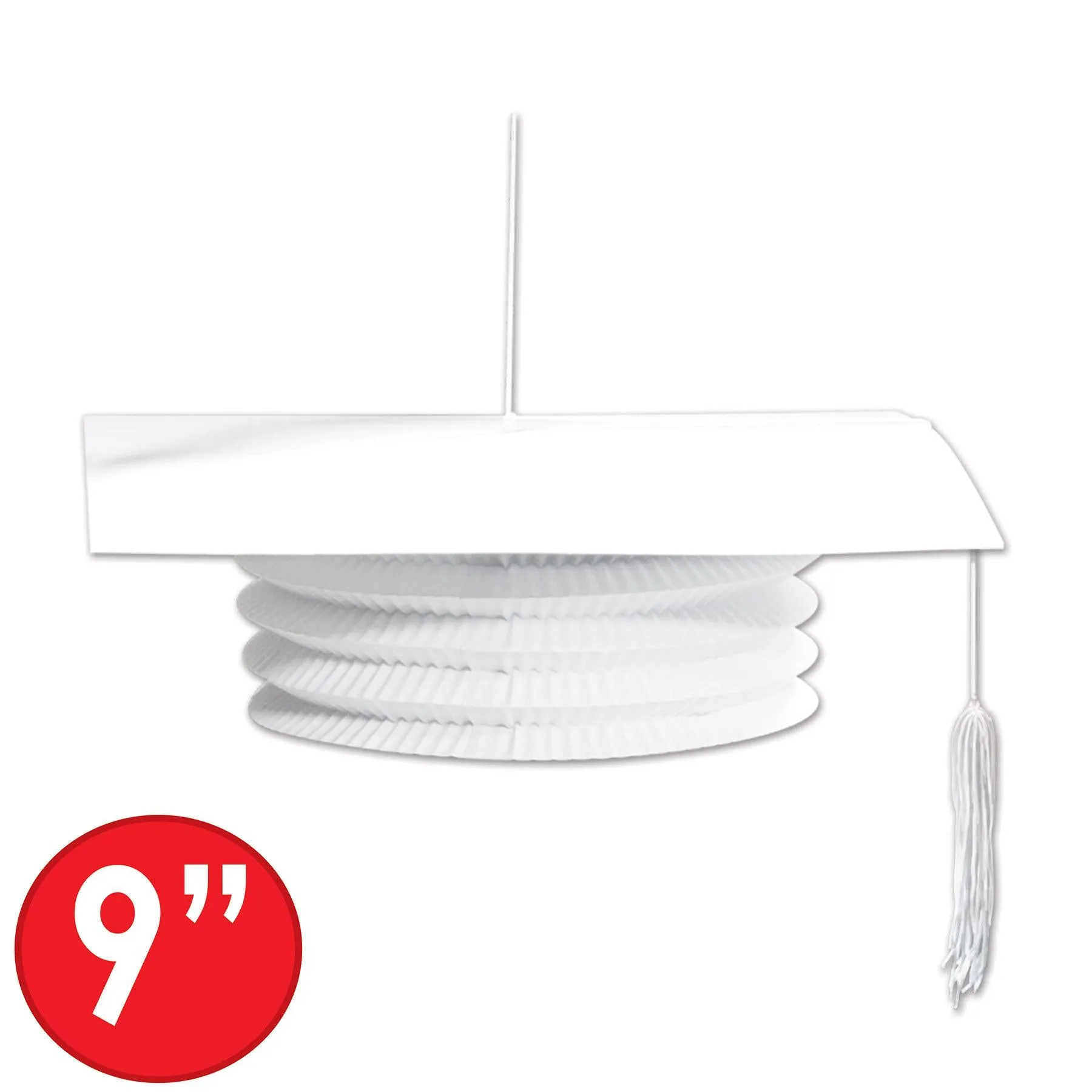 White Grad Cap Graduation Party Paper Lanterns (2 per Package)